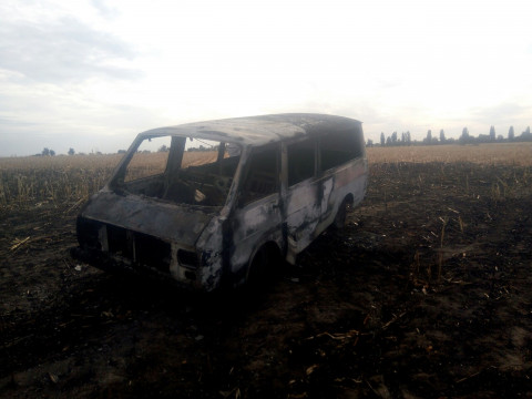 В Обухівському районі згорів автомобіль