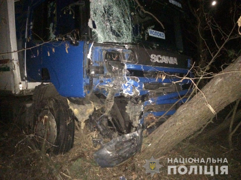 Поблизу Борисполя вантажівка переїхала водія (ФОТО)