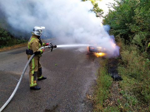У Білоцерківському районі горів автомобіль
