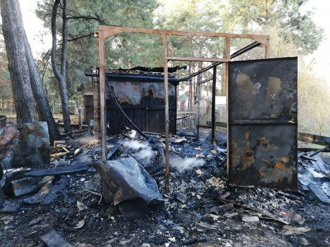 На Бориспільщині вщент згорів будинок (ФОТО)