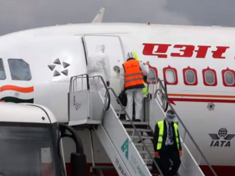 "Бориспіль" прийняв рейс індійської авіакомпанії (ВІДЕО)