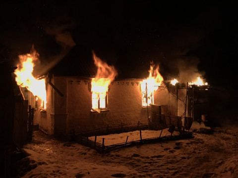 На Сквирщині вогонь знищив житловий будинок(ФОТО)