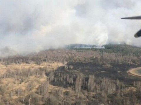 Палаючий Чорнобиль "фонить" у 16 разів більше норми
