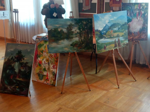 У Київській облдержадміністрації відбулася виставка білоцерківського художника (ВІДЕО)