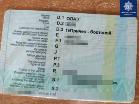 На Київщині патрульні зупинили водія з підробленими документами (ФОТО)