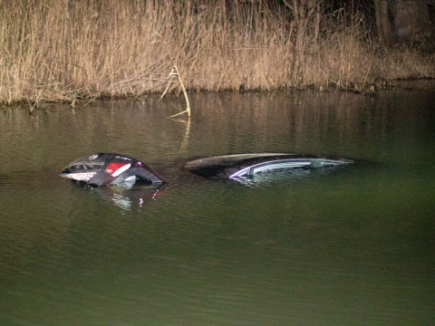 Під Ірпенем через собаку автомобіль з 9-річною дитиною в салоні опинився у річці (ВІДЕО)