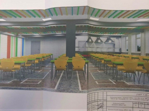 Коцюбинський голова показав, як виглядатиме їдальня школи №18 після капітального ремонту (ФОТО)