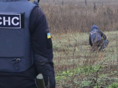 На Бородянщині бійці ДСНС виявили мінометну міну (ФОТО)