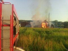 В Києво-Святошинському районі вщент згоріла лазня (ФОТО)