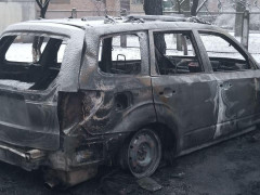 З'явилося відео підпалу автівки в Коцюбинському (ВІДЕО)