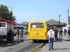 У Білій Церкві загорілася маршрутка (ФОТО)