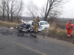  У Бориспільському районі внаслідок ДТП водії не могли вийти зі своїх машин