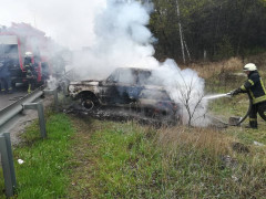 Під Києвом на трасі згорів "запорожець"