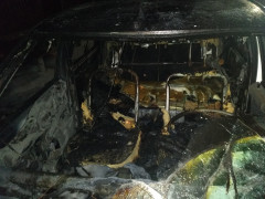 На Київщині вщент згоріла іномарка