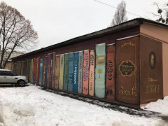 В Ірпені створили мурал у вигляді книжкової полиці 