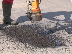 У Тетієві ремонт дороги проводять чеським обладнанням (ВІДЕО)