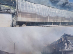У Васильківському районі горить птахофабрика (ФОТО, ВІДЕО)