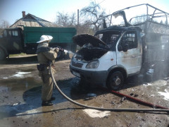 У Ставищі згоріла вантажівка (ФОТО)