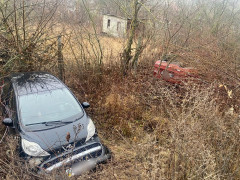 На Київщині через ожеледицю водій  Mitsubishi потрапив у аварію (ФОТО)