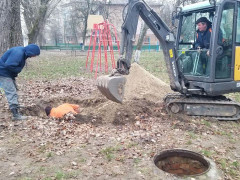 У Коцюбинському почали облаштовувати перший в селищі бювет з питною водою 