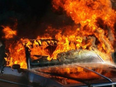 У Броварах на ходу загорілася автівка (ФОТО)