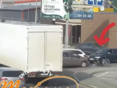 У Крюківщині водій збив велосипедиста (ВІДЕО)