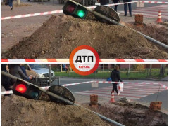 У Вишневому працює "лежачий" світлофор (ФОТО)