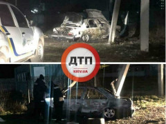 У Борисполі вибухнув припаркований легковик: є імовірність підриву (ФОТО)