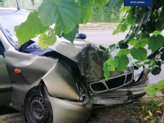 На Київщині юнак через складні погодні умови в’їхав у дерево (ФОТО)
