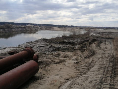 У Калинівській ОТГ незаконно видобували пісок (ФОТО)