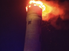 На Васильківщині горіла водонапірна башта (ВІДЕО)