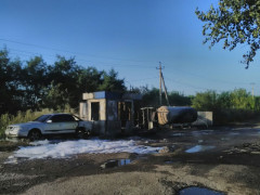У Києво-Святошинському районі при пожежі обгорів працівник нелегальної газової заправки (ФОТО)