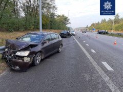 У Києво-Святошинському районі КIA потрапив у дві ДТП поспіль