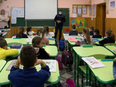 Рятувальники у Вишневому розповіли дітям про заборону використання піротехніки