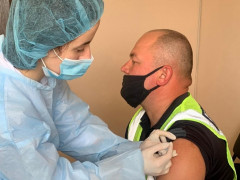 На Броварщині триває вакцинація від COVID-19 серед поліцейських