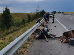 На швидкісній трасі в Ставищенському районі загинув водій мотоблоку