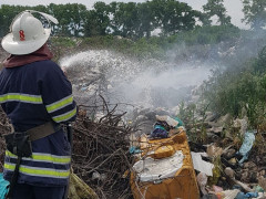 У Ставищенському районі горіло сміттєзвалище