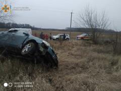 У Бородянській ОТГ під час аварії постраждав водій Nissan