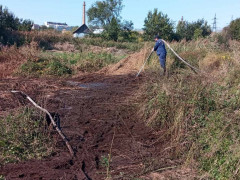 У Бучі біля річки горіло торф’яне поле (ФОТО)