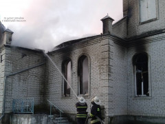 На території Ставищенської ОТГ згоріла церква (ВІДЕО)