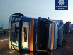 На Білоцерківщині пробите колесо стало причиною ДТП