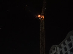 У Крюківщині горіла кабіна баштового крану (ФОТО)