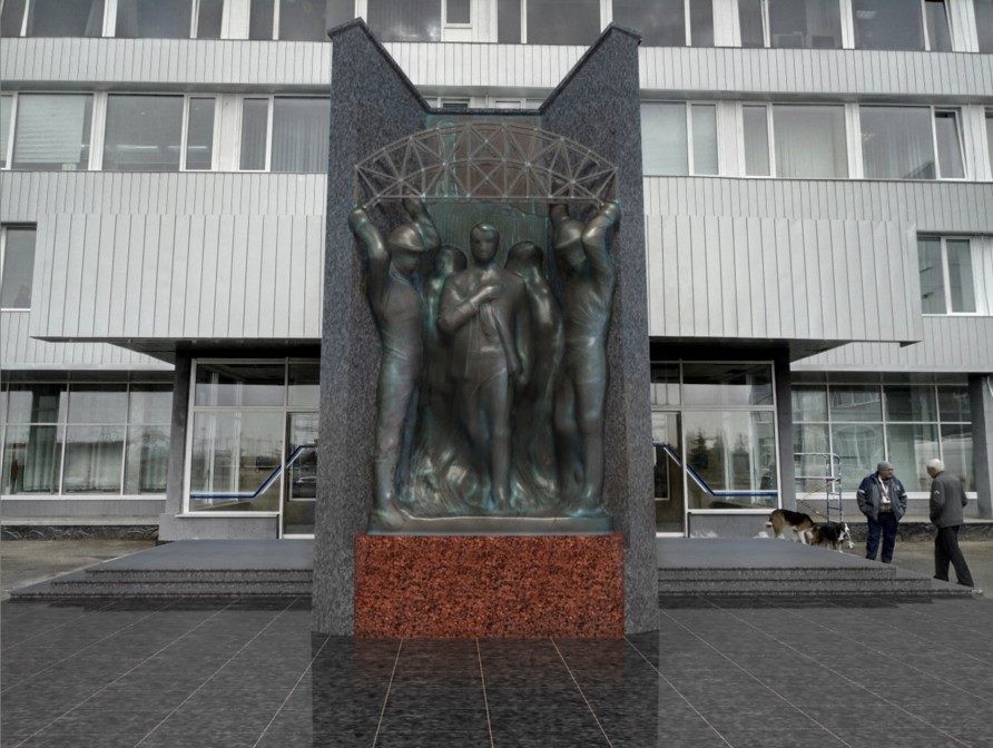 У Чорнобилі встановили скульптуру герою-ліквідатору
