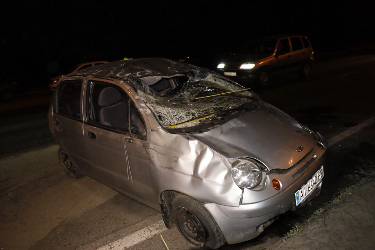 Під Києвом перевернувся Daewoo Matiz (ВІДЕО, ФОТО)