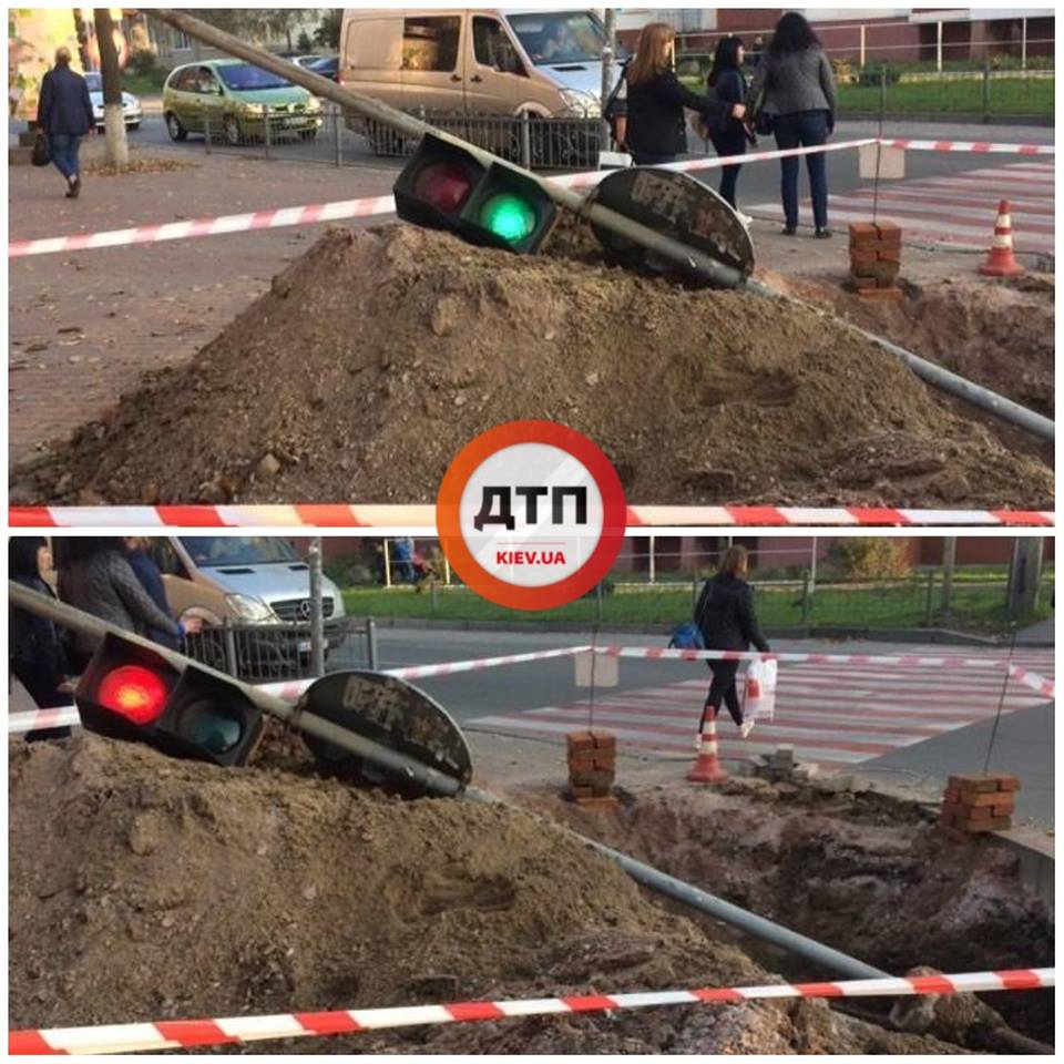 У Вишневому працює "лежачий" світлофор (ФОТО)