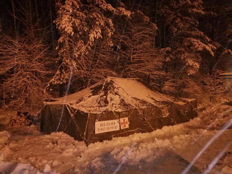 На дорогах Київщини працюють пункти обігріву для водіїв (ФОТО)