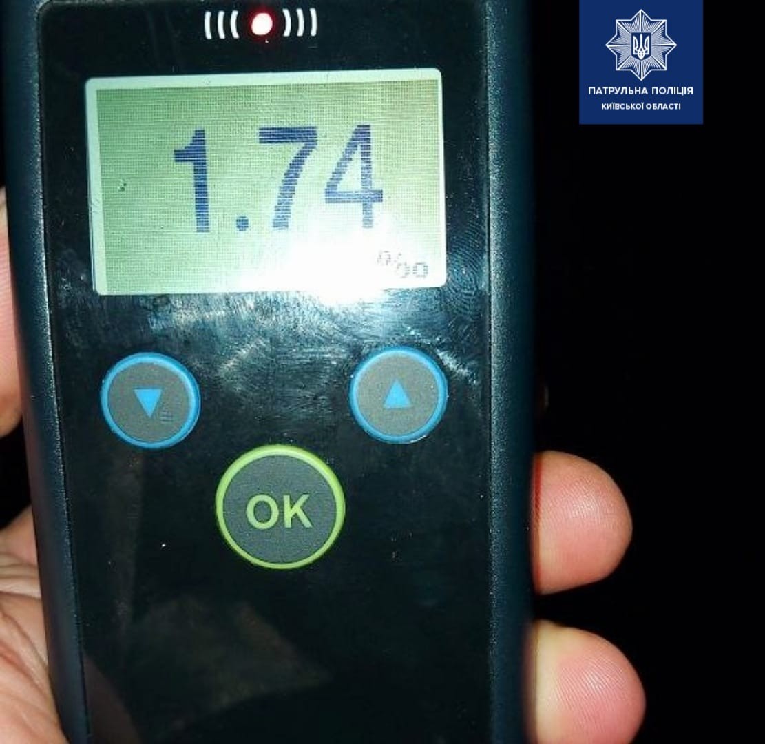 У Борисполі зупинили водійку з величезним вмістом алкоголю в крові