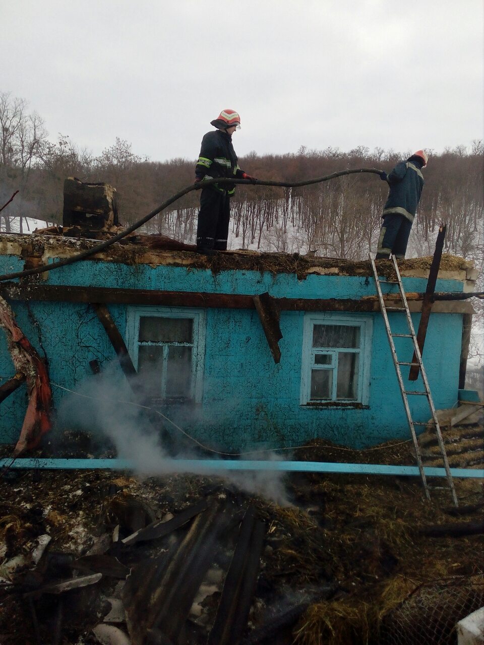 На Богуславщині згорів будинок