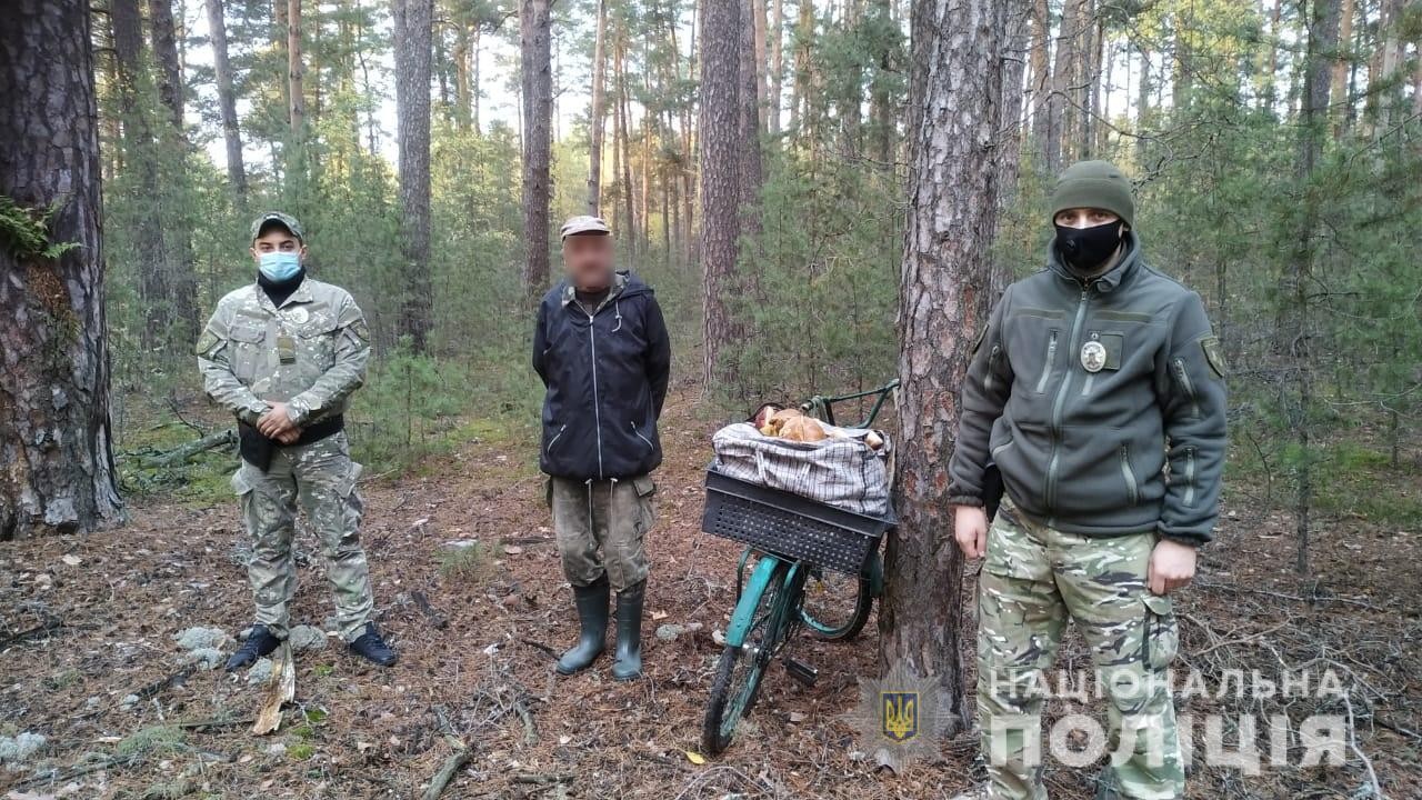 У Чорнобилі правоохоронці оперативно затримали горе-грибників (ФОТО)